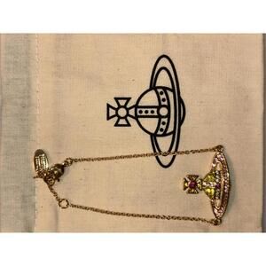 Vivienne Westwood Gold Tone Bracelet with Multi-Colored